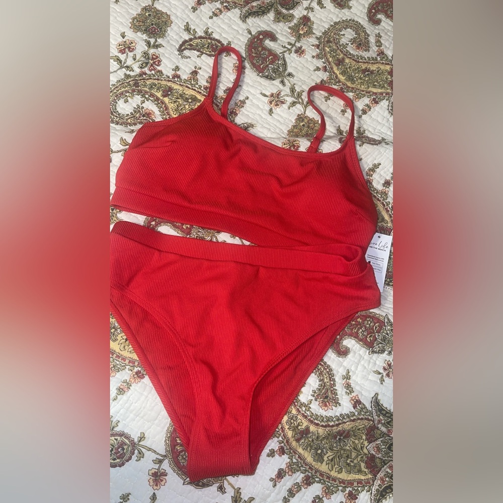 Cupshe Red Bikini Set